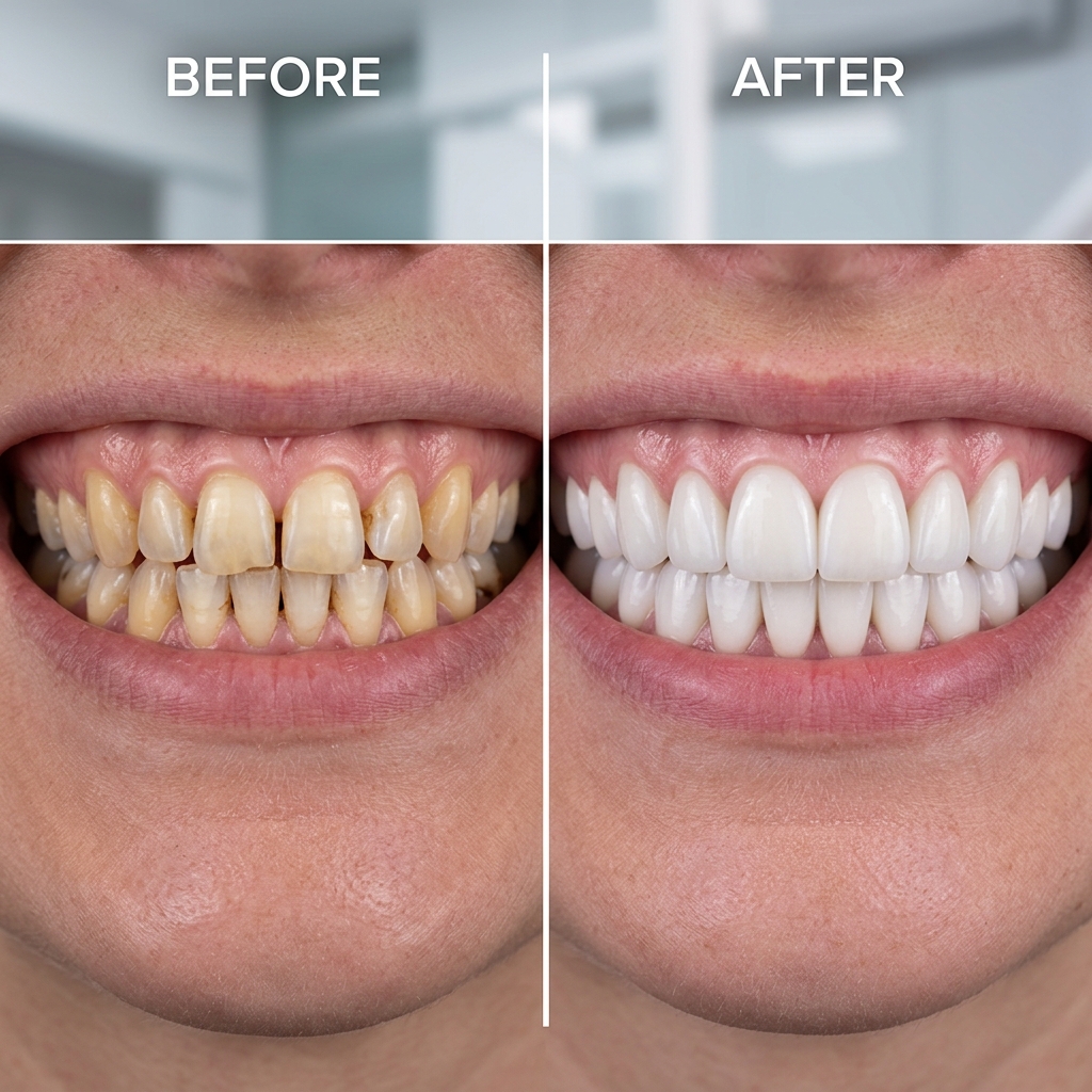 Before and After Hollywood Smile